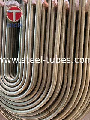Heat Exchanger Seamless Copper Alloy / Brass Tubesto ASTMB111 UNS No:C44300