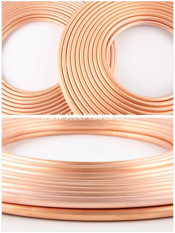 Hollow copper tube c1100 copper tube air conditioning coil tinned copper capillary cutting